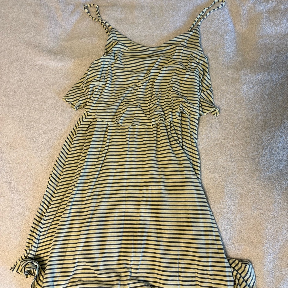 American Eagle Outfitters Yellow and Blue Striped Dress